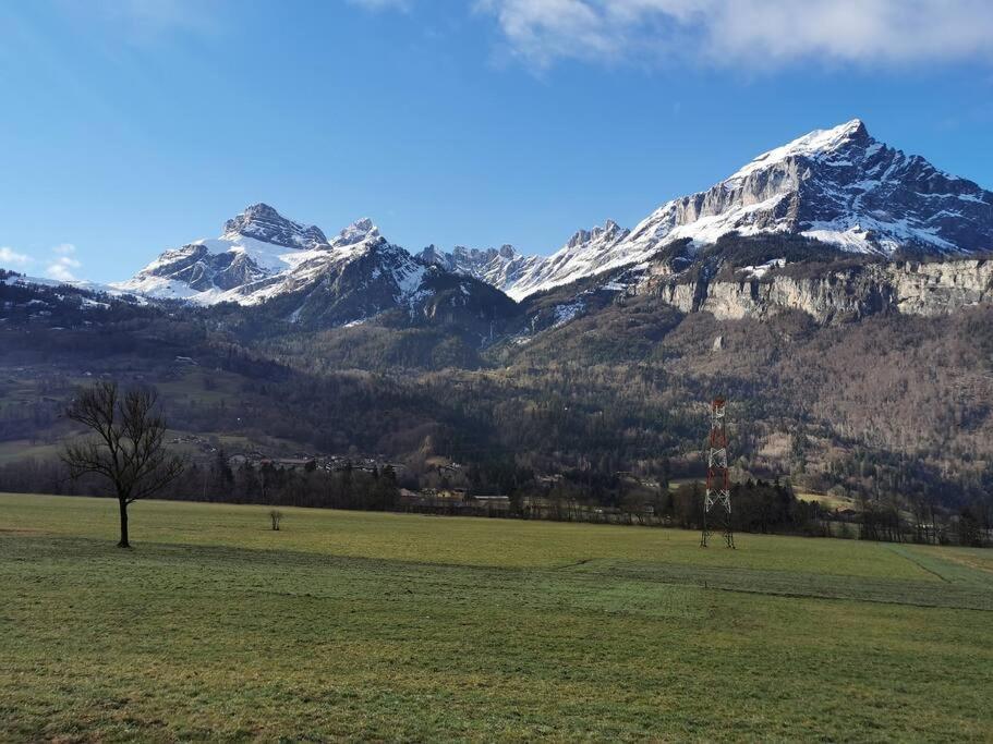 Super Appartement Cocooning Vu Mont Blanc Sallanches Bagian luar foto